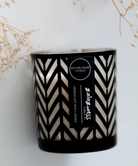 Chevron Matte Black & Rose Gold