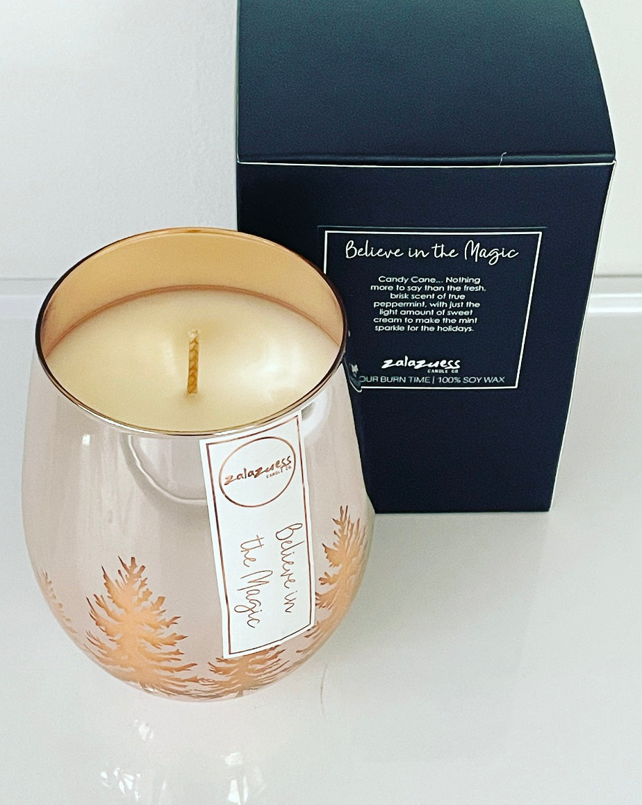 Christmas Carol soy candle Rose Gold